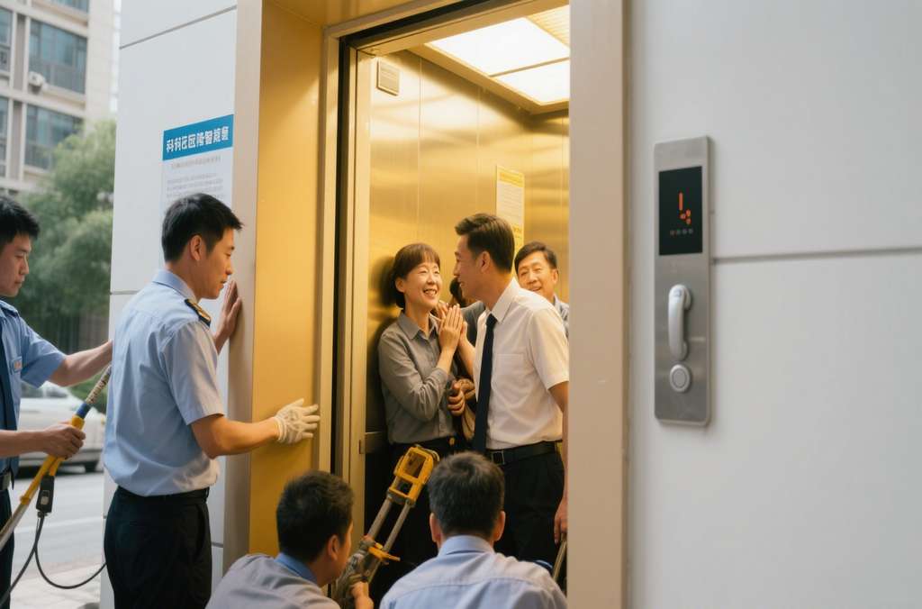 一键应答零距离，科苑隆筑牢电梯安全墙