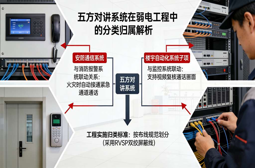 五方对讲系统在弱电工程中的分类归属解析