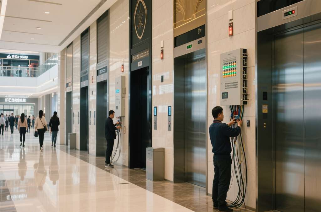 跨品牌群控电梯