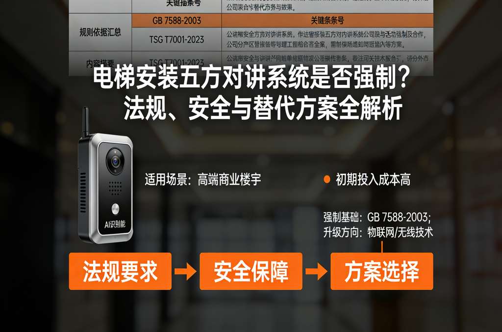 电梯安装五方对讲系统是否强制？法规、安全与替代方案全解析
