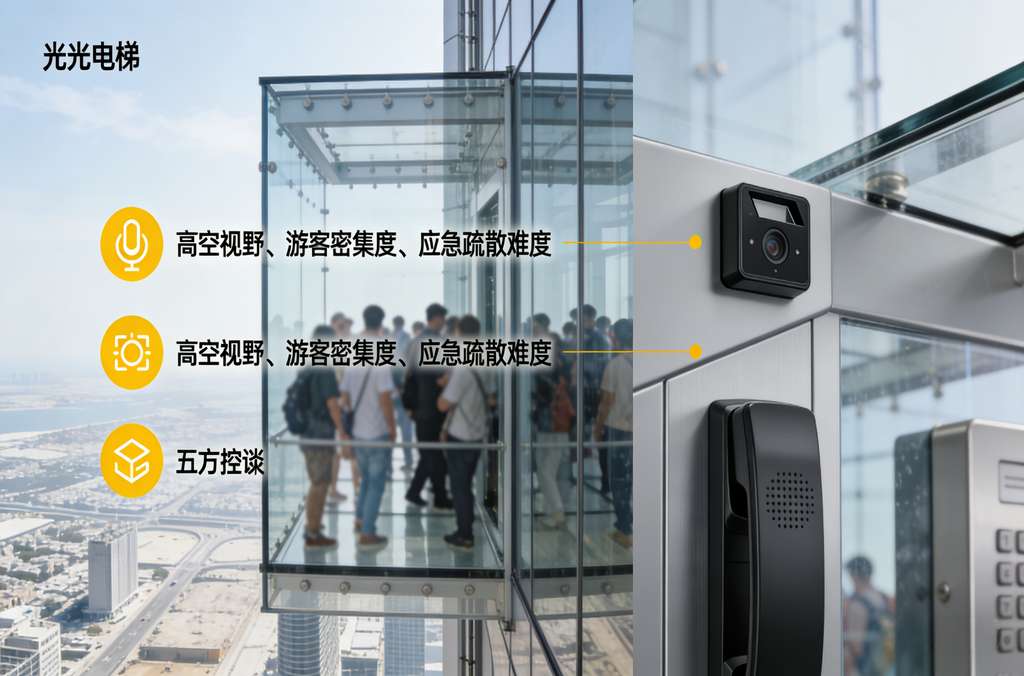 观光电梯是否需要安装五方对讲系统？从安全规范到场景需求深度解析