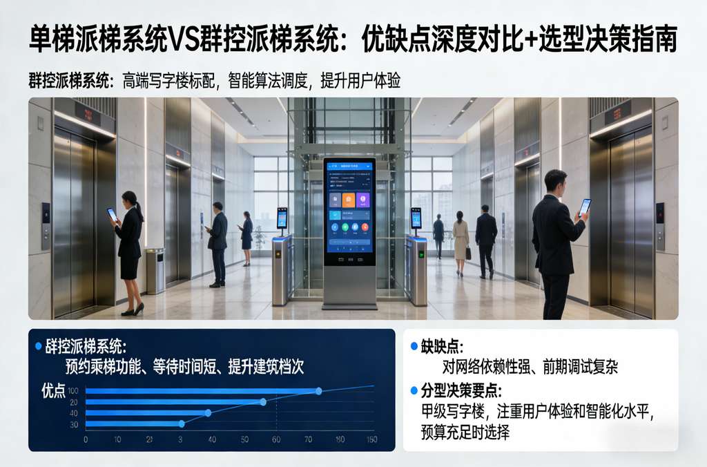 单梯派梯系统VS群控派梯系统