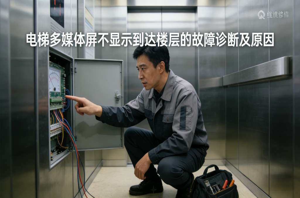 电梯多媒体屏不显示到达楼层的故障诊断及原因