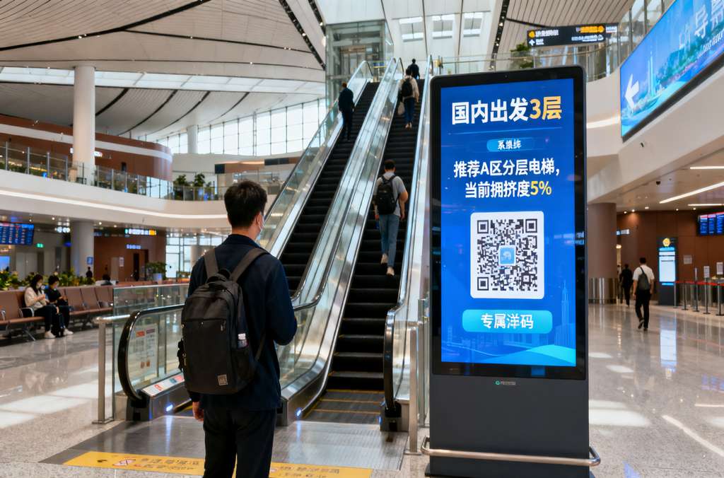 科苑隆在机场，分层通行更流畅