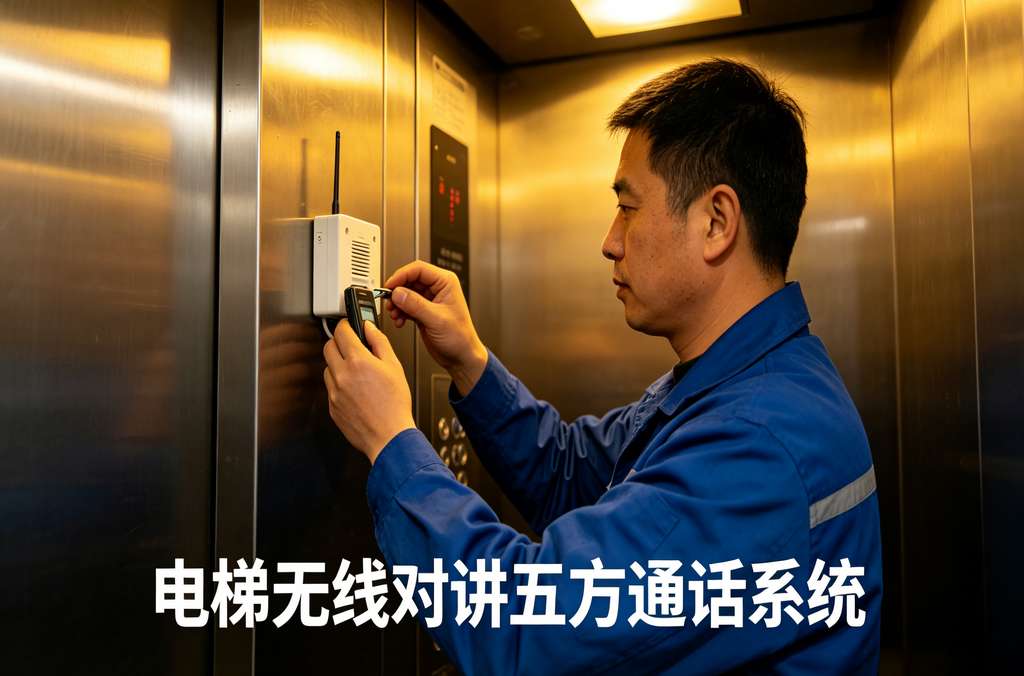 科苑隆电梯无线对讲五方通话 免布线合规电梯应急通信方案