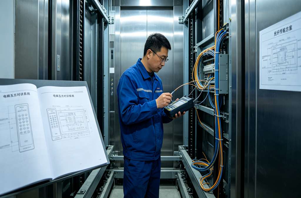 电梯五方对讲可以用光纤传输吗？科苑隆解答