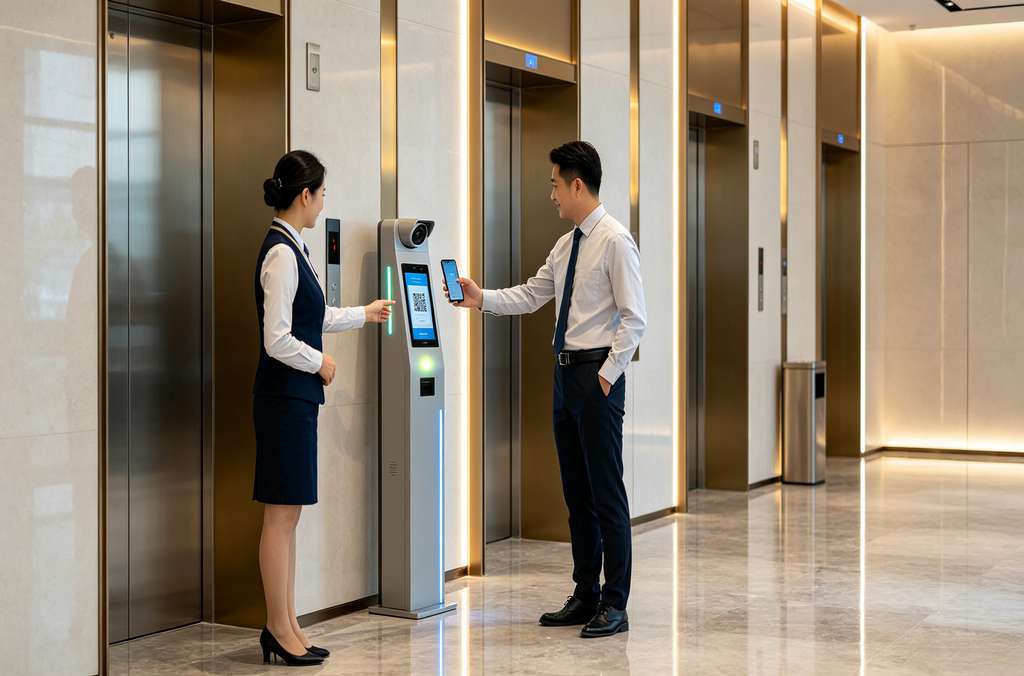 科苑隆二维码电梯梯控 楼宇无接触智能通行系统