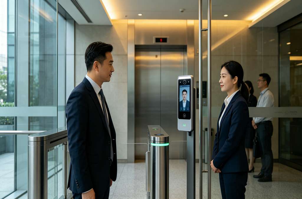 科苑隆梯控人脸识别 楼宇电梯智能无感通行方案