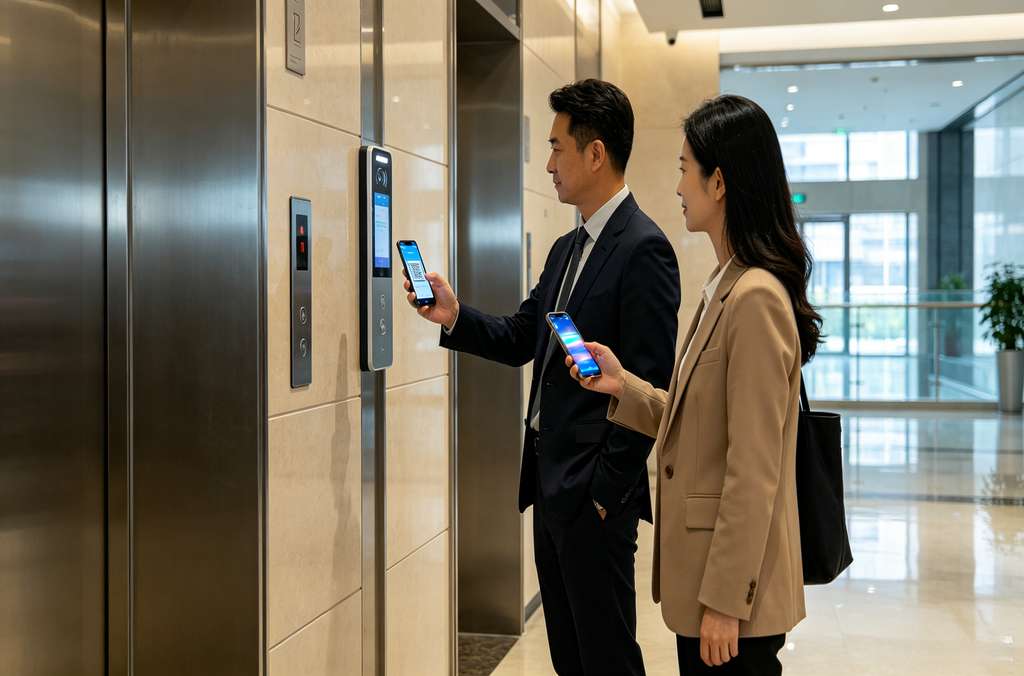 科苑隆二维码梯控 楼宇无接触智能乘梯解决方案