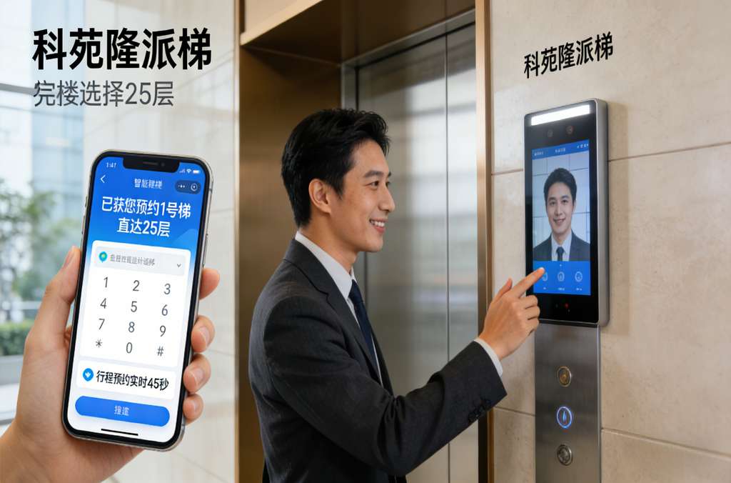 科苑隆派梯：按下目标键，告别写字楼电梯 “持久战”
